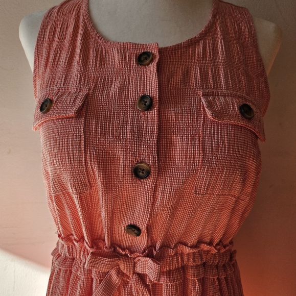 Iris & Ivy | Vintage Red Gingham Print  Dress Size Small - Picture 3 of 6